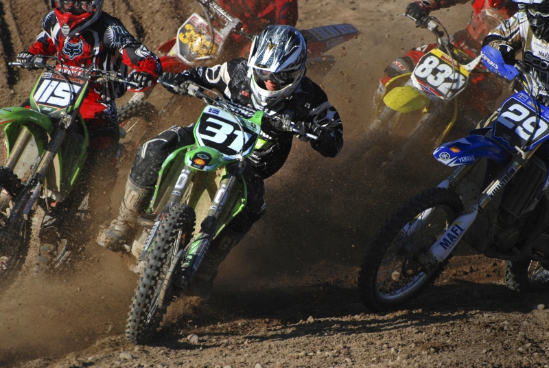 Motocross in action